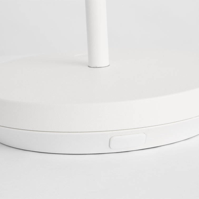 Matte White Cordless Touch LED Outdoor Table Lamp
