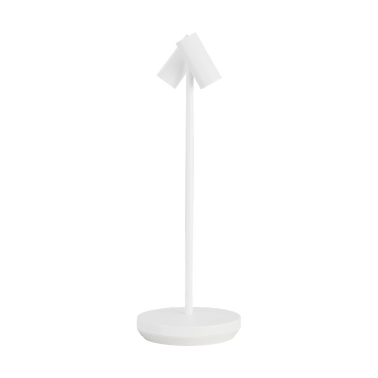 Matte White Adjustable Cordless Outdoor Table Lamp
