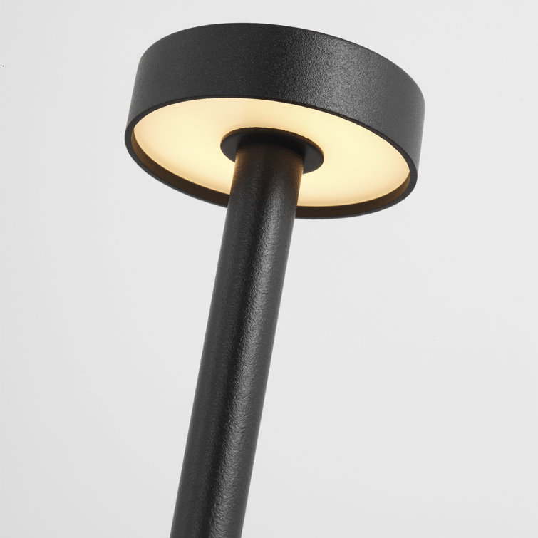 Black Cordless Rechargeable LED Table Lamp with 3-Way Switch