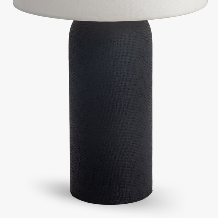 Black and White Modern Wood Table Lamp