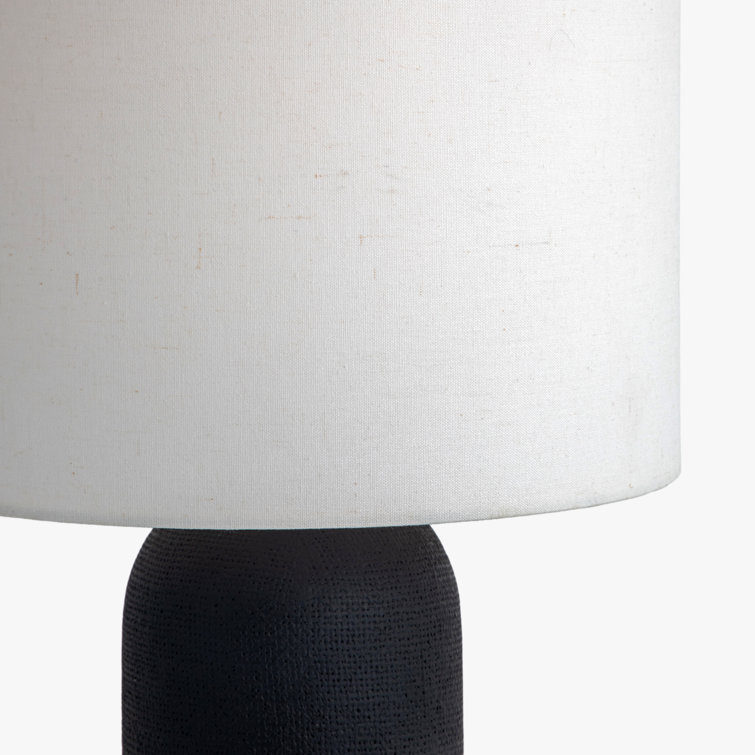 Black and White Modern Wood Table Lamp