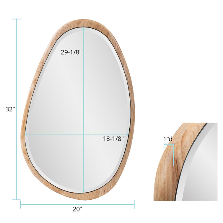 Anna Solid Wood Asymmetrical Wall Mirror