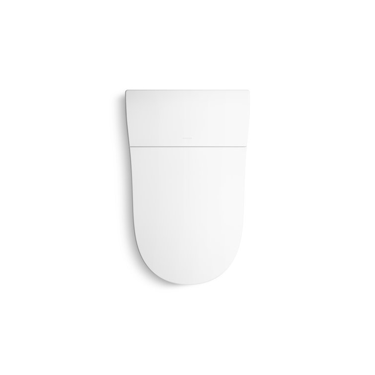 White Elongated One-Piece Smart Toilet with Dual Flush