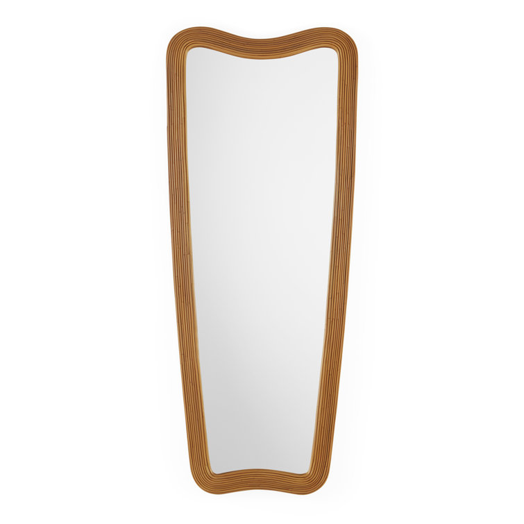 Riviera Ripple Brown Full Length Rectangular Mirror
