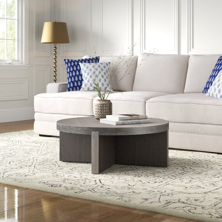 Folke 38'' Dark Brown Oak Round Coffee Table
