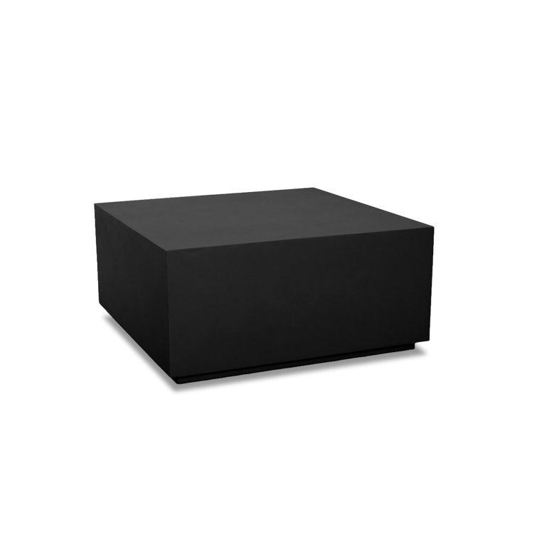 Mason Black Concrete Outdoor Square Coffee Table