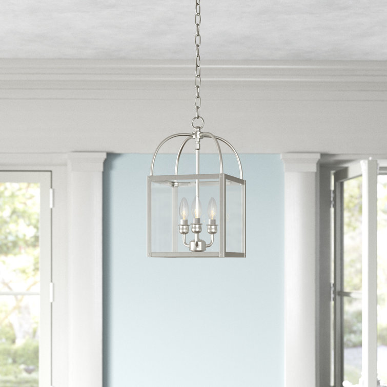 Milford Brushed Nickel 3-Light Mini Pendant with Clear Glass