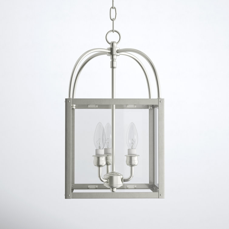 Milford Brushed Nickel 3-Light Mini Pendant with Clear Glass