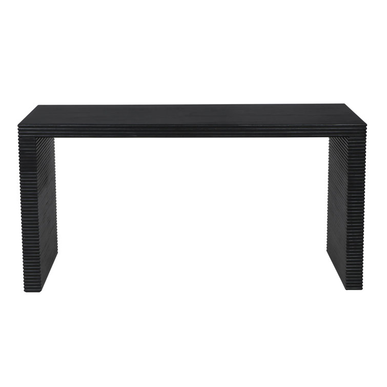 Hand Rubbed Black Wood Manhattan Writing Desk