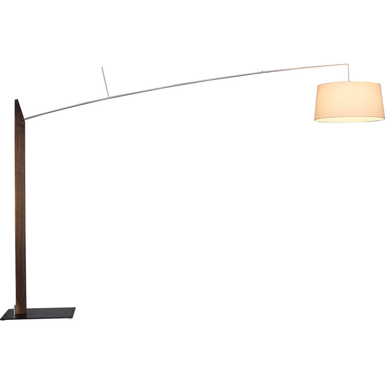 Fons 91'' Black and White Steel Arc Floor Lamp