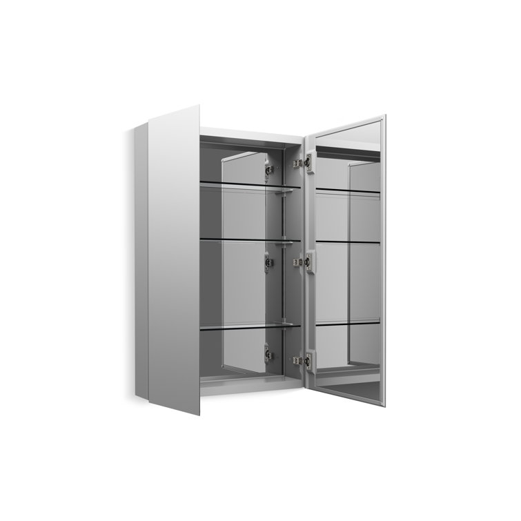 Embark XL Frameless Mirrored Medicine Cabinet with Adjustable Shelves, 25" x 36"