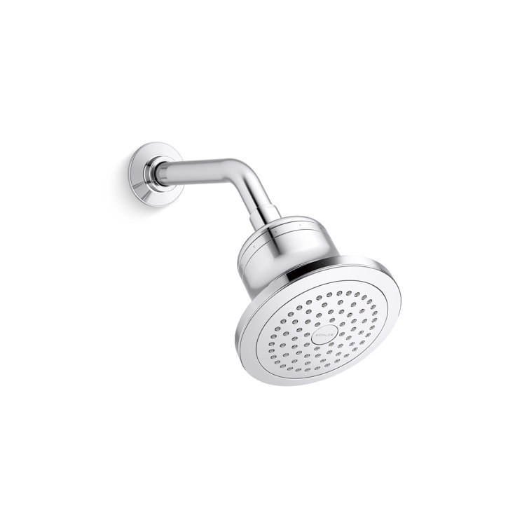 Polished Chrome Wall Mounted Rain Showerhead with Filter