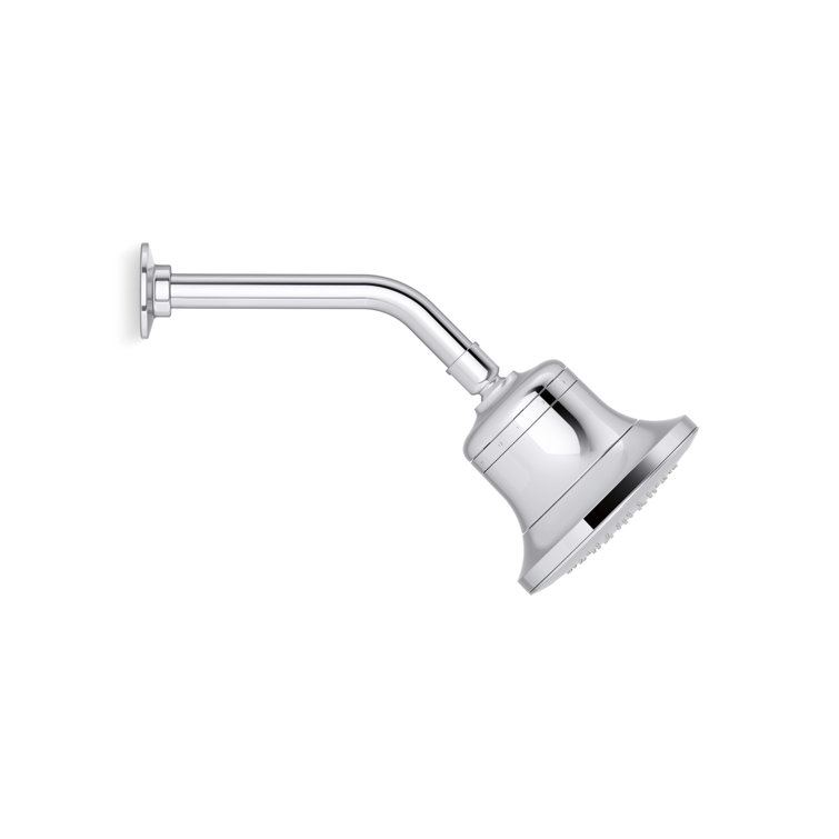 Polished Chrome Wall Mounted Rain Showerhead with Filter