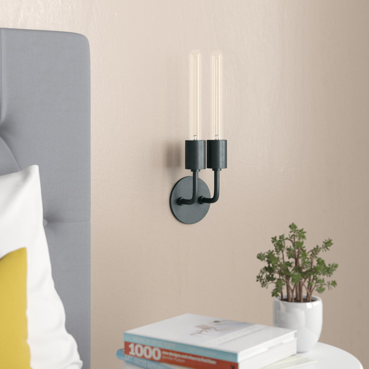 Old Bronze 2-Light Dimmable Metal Sconce