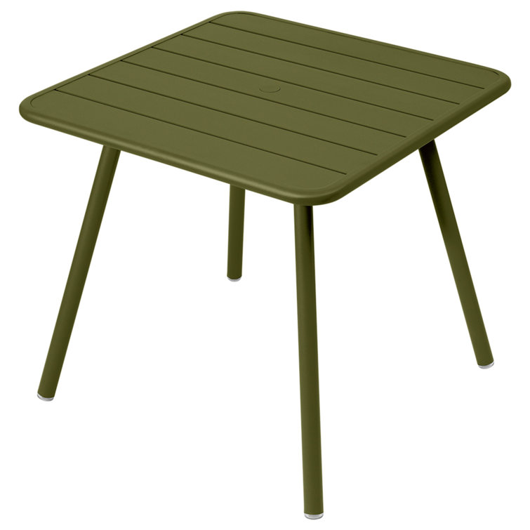 Cactus Green Aluminum Square Dining Table