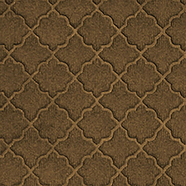 Dark Brown Polyester Half Round Indoor Outdoor Doormat
