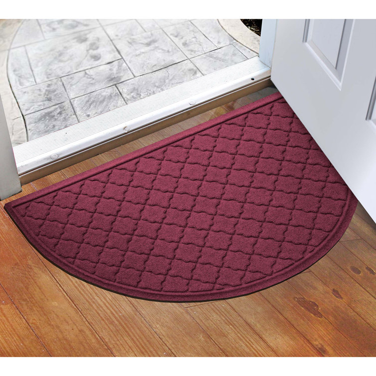 Bordeaux Half Round WaterHog Outdoor Doormat with Rubber Backing