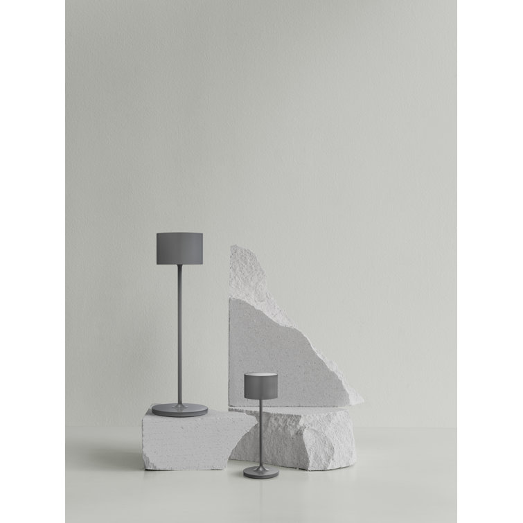 Farol Warm Grey Aluminum Portable LED Lamp with Touch Dimming