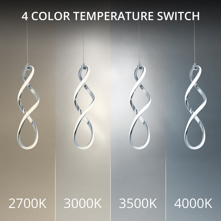 Chrome Frosted Silicone 5-Light LED Pendant Chandelier