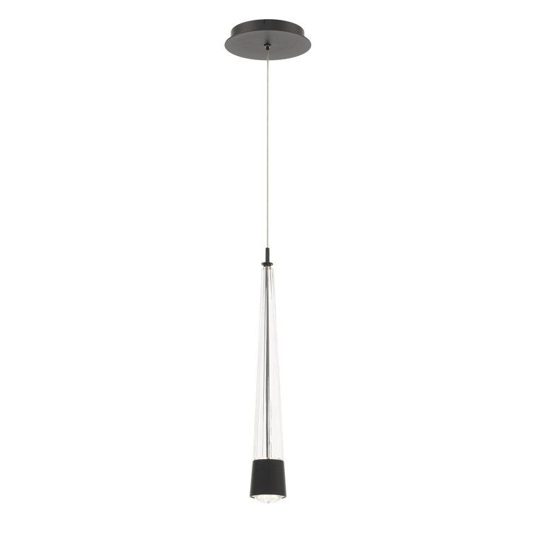 Black Glass LED Mini Pendant Light for Indoor/Outdoor Use
