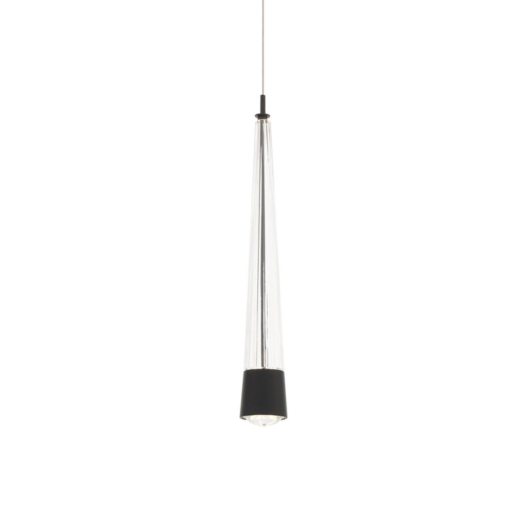 Black Glass LED Mini Pendant Light for Indoor/Outdoor Use