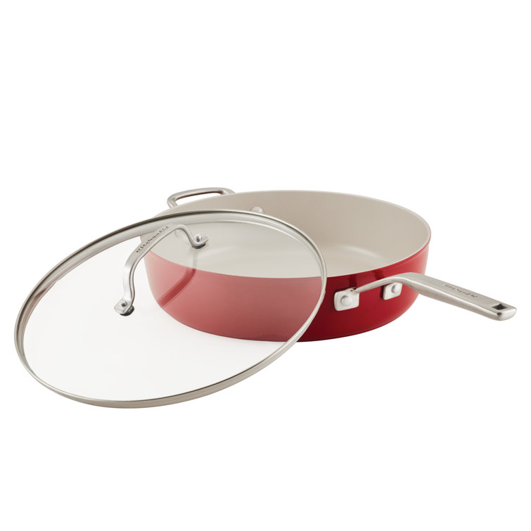 Empire Red 5 Quart Nonstick Aluminum Saute Pan with Lid