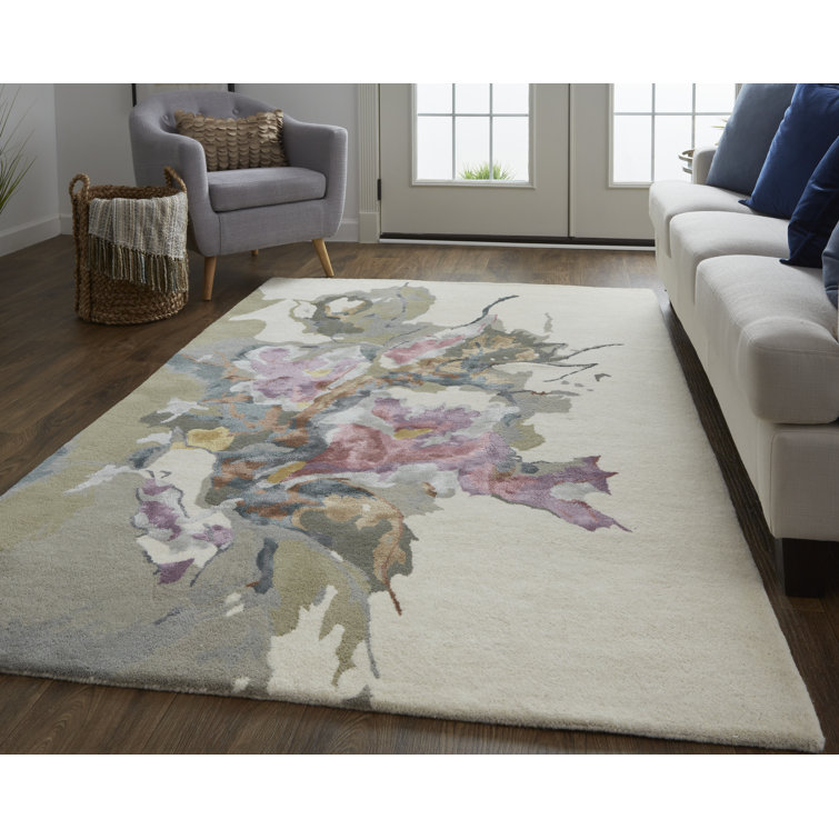 Dafney 2' x 3' Multicolor Floral Wool Accent Rug