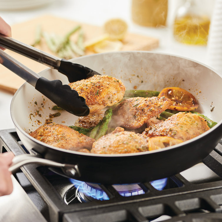 Matte Black 12.25" Aluminum Ceramic Nonstick Frying Pan