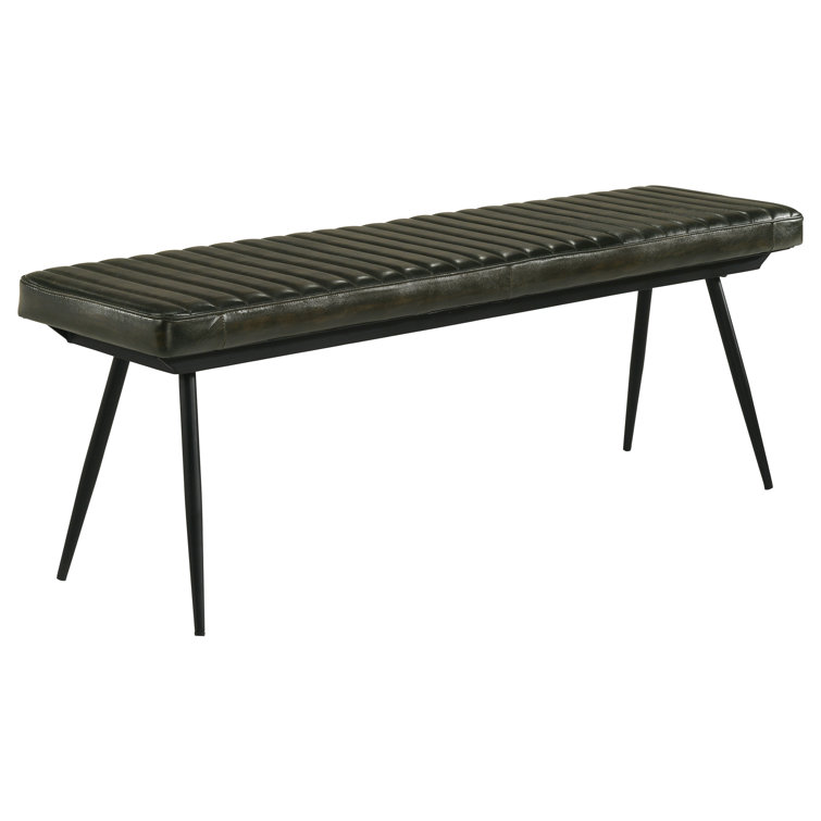 Natural Sheesham and Black 6-Piece Dining Set with Bench