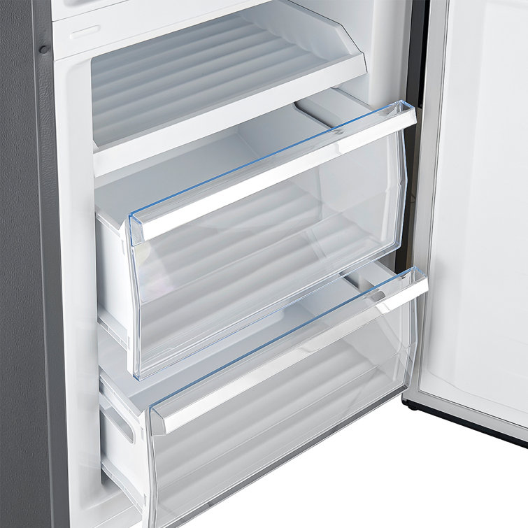 Compact Stainless Steel Bottom Freezer Refrigerator with Smart Features