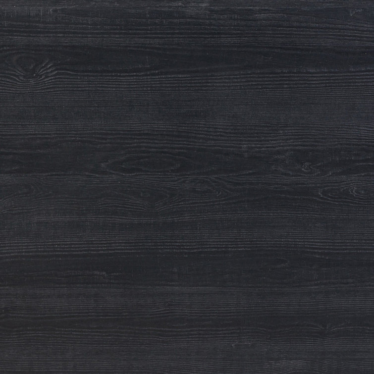 Black Solid Pine Oval Dining Table for Eight