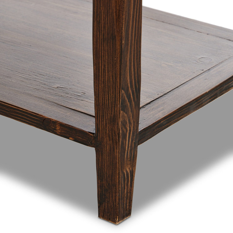 Brimley Dark Brown Solid Wood 4-Door Accent Cabinet
