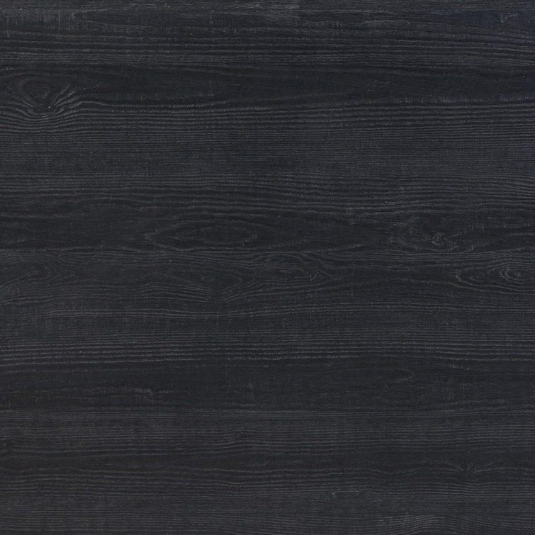 Black Solid Pine Oval Dining Table for Eight
