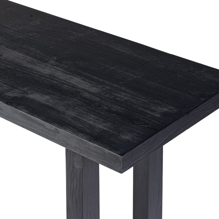 Daila 78'' Black Solid Pine Rectangular Console Table