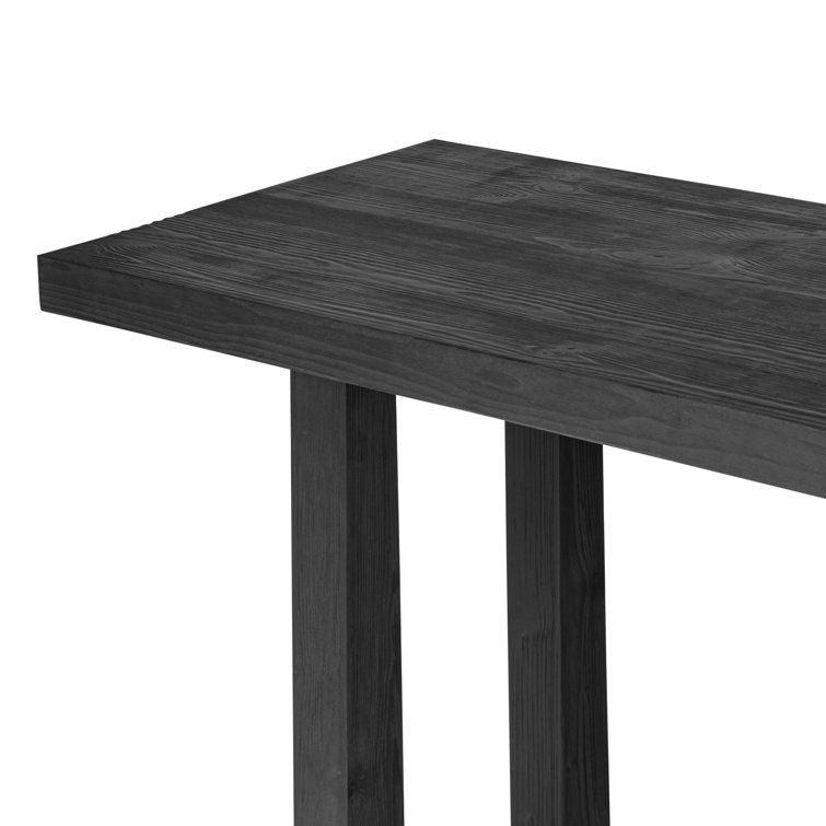 Daila 78'' Black Solid Pine Rectangular Console Table