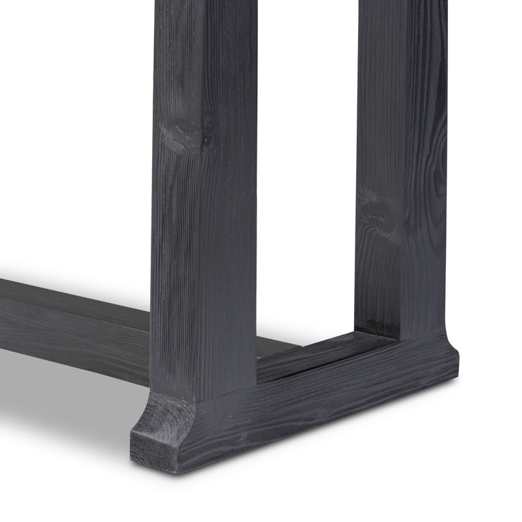 Daila 78'' Black Solid Pine Rectangular Console Table