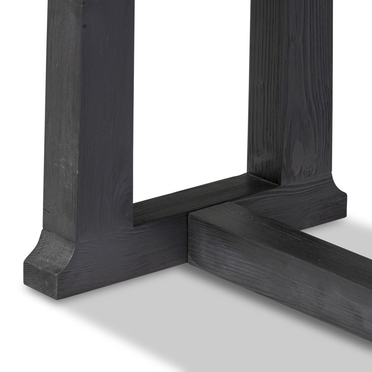 Daila 78'' Black Solid Pine Rectangular Console Table