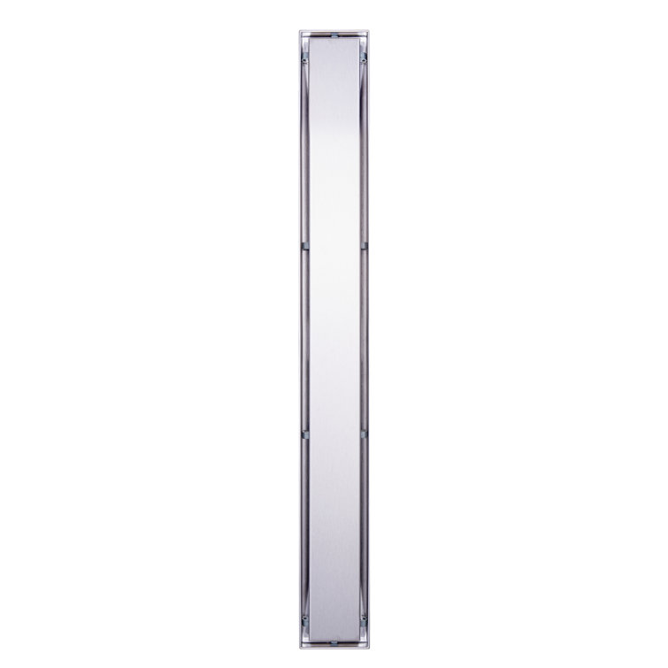 24 Inch Silver Stainless Steel Linear Shower Drain with Tile Insert Cover