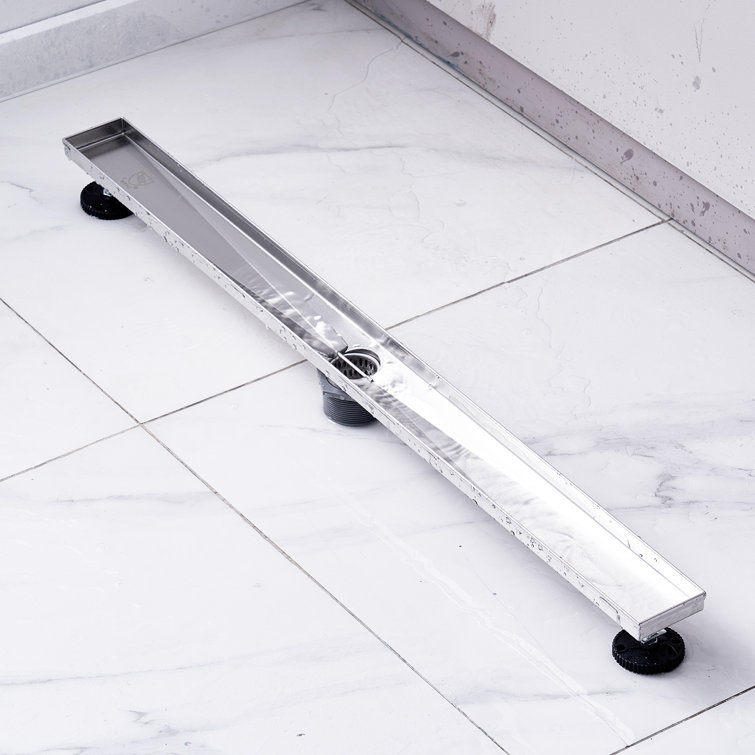 36'' Brushed Stainless Steel Linear Shower Drain with Tile Insert