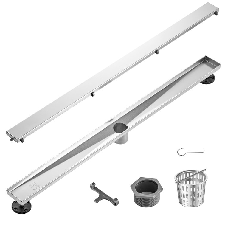 36'' Brushed Stainless Steel Linear Shower Drain with Tile Insert
