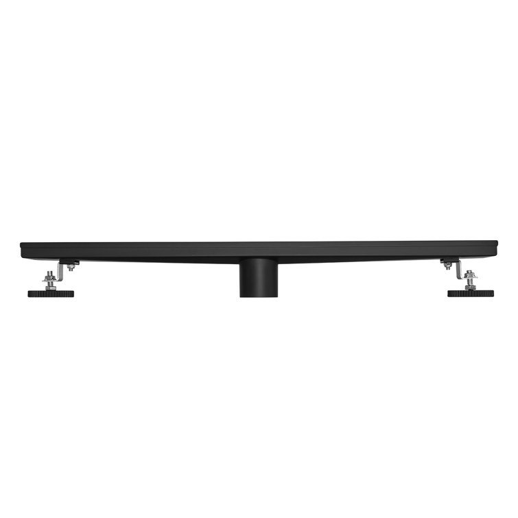 24'' Black Stainless Steel Linear Shower Drain with Square Pattern Grate