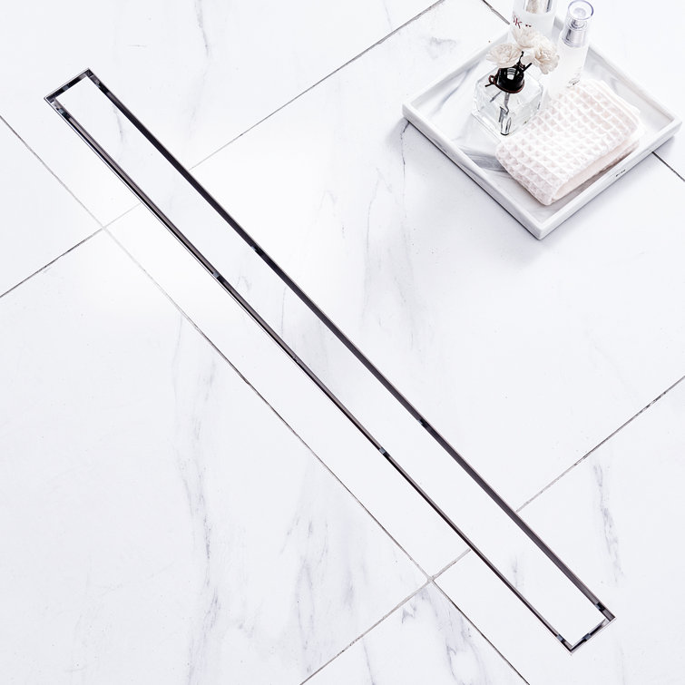 36'' Brushed Stainless Steel Linear Shower Drain with Tile Insert