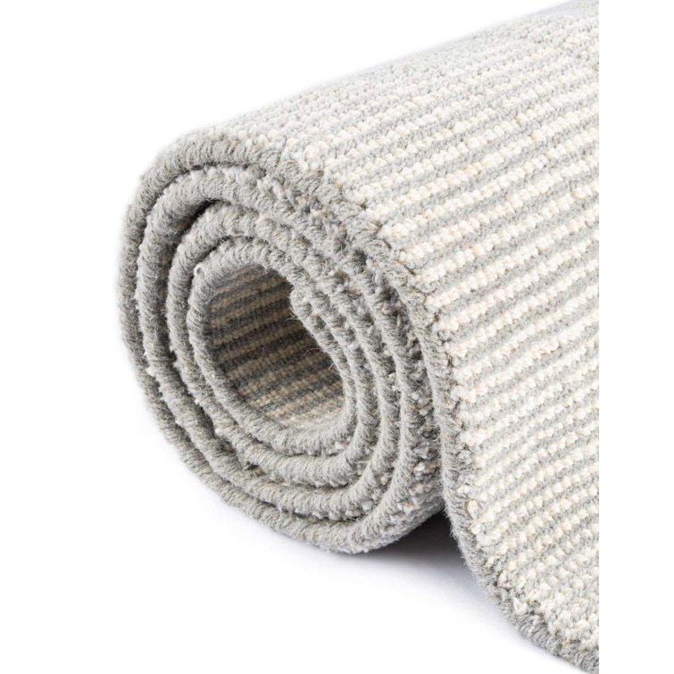 Gray Manor Hand-Knotted Wool Square Area Rug