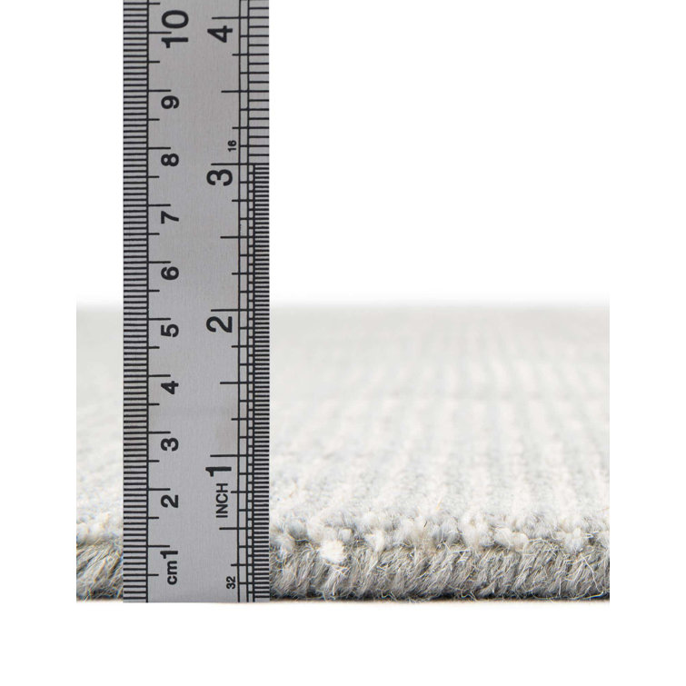 Gray Manor Hand-Knotted Wool Square Area Rug