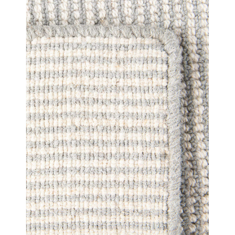 Gray Manor Hand-Knotted Wool Square Area Rug