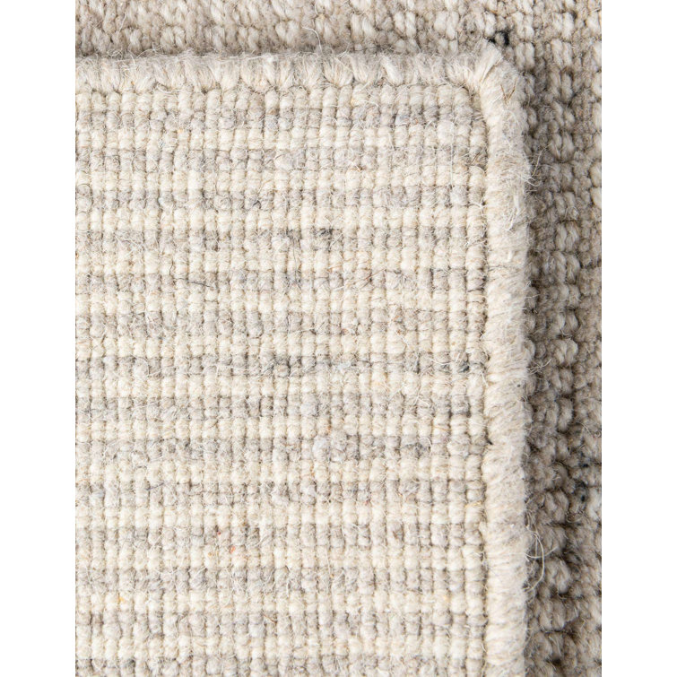 Vanilla Bean Hand-Knotted Wool Runner Rug, Indoor Easy Care