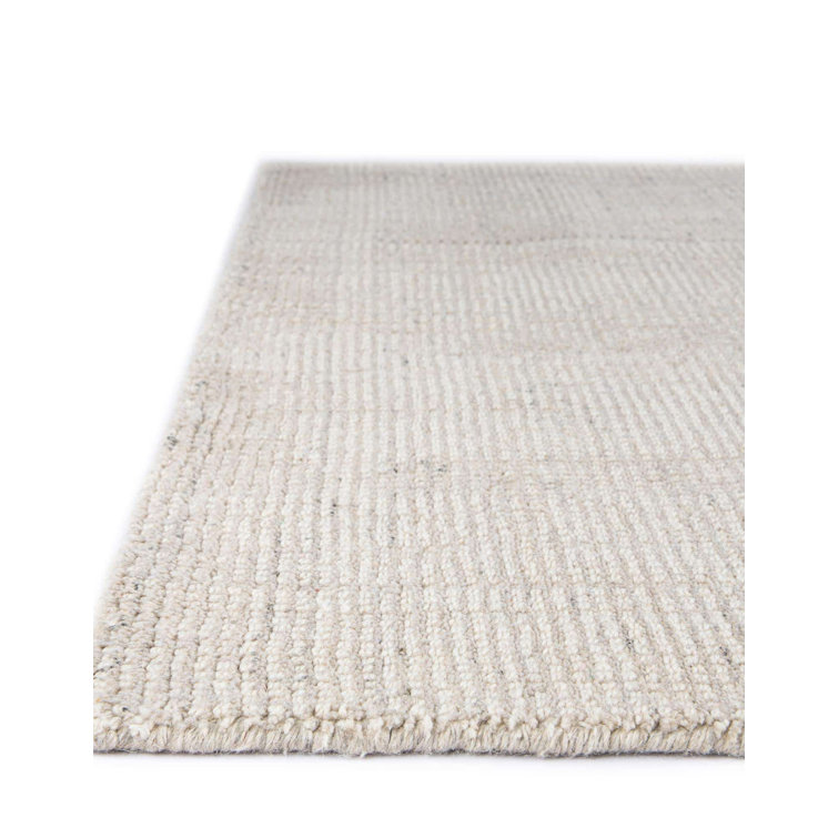 Vanilla Bean Hand-Knotted Wool Runner Rug, Indoor Easy Care