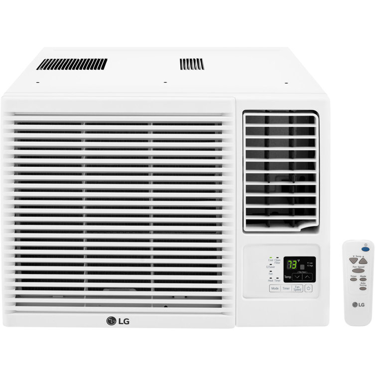 LG 18,000 BTU White Window Air Conditioner with Heat and Remote