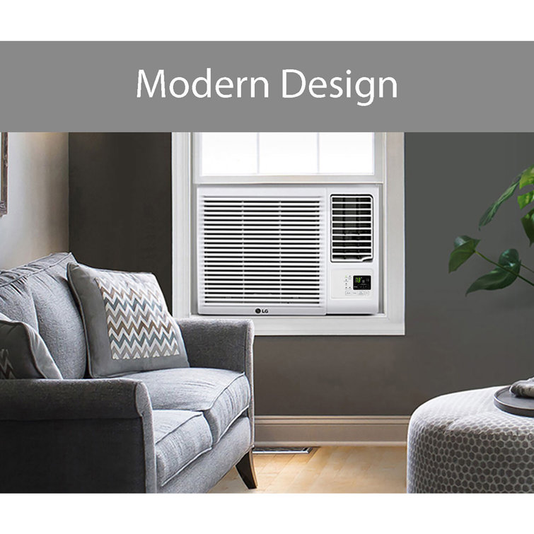 LG 23,000 BTU White Window Air Conditioner with Heat and Remote