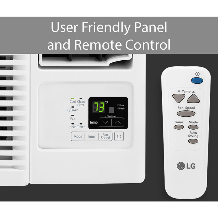 LG 23,000 BTU White Window Air Conditioner with Heat and Remote